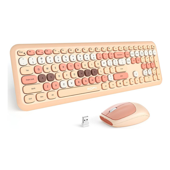 2en1 Inalámbrico Combo Teclado Y Mouse Colores Mezclados