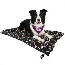 Cama Cachorro Caminha Pet G 100x70 - Patas Fiéis Preto Lisa