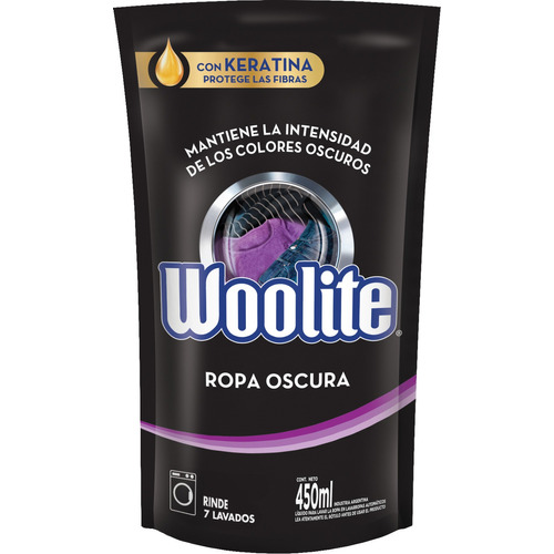Woolite ropa oscura jabón líquido repuesto 450 ml
