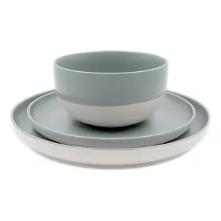 Set De Vajilla Porcelana Palau Gris 18 Piezas Para 6