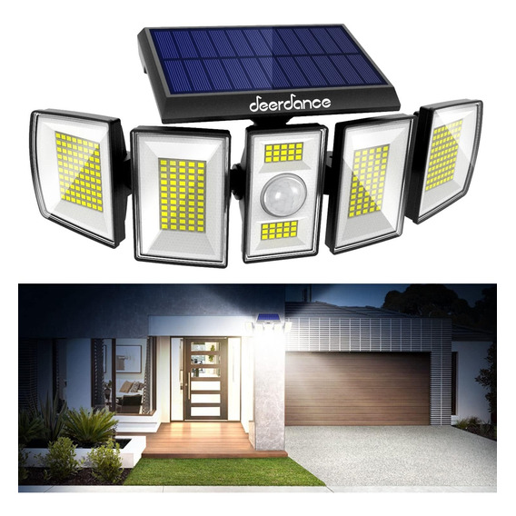 Luces Solares Para Exteriores, Sensor De Movimiento 300 Led