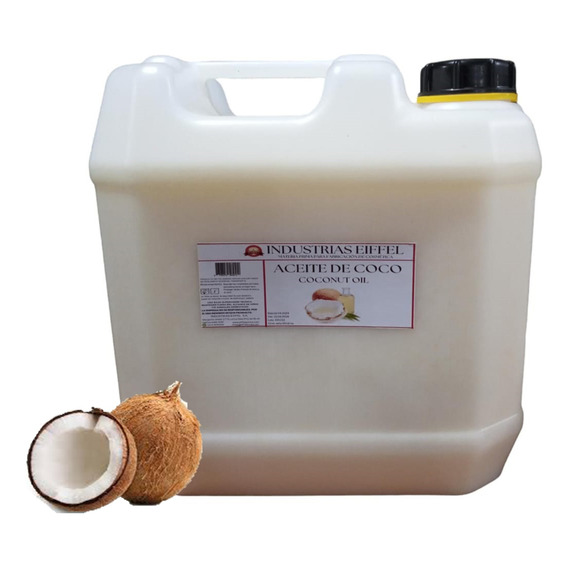 Aceite De Coco Neutro10 Litros Pren. Frío Materia Prima