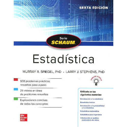 Estadística. Schaum / 6 Ed., De Spiegel, Murray R.. Editorial Mcgraw Hill En Español