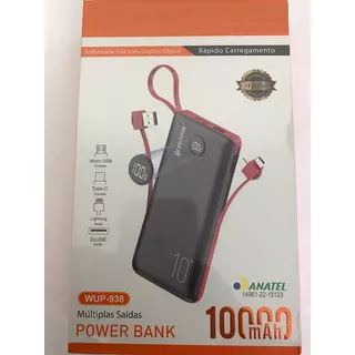 Power Bank 10000mah Peining Mod. Wup-938  Múltiplas Saídas