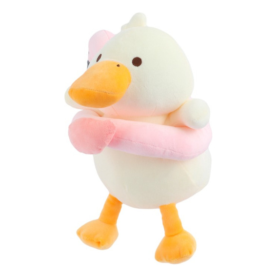 Miniso Peluche Patito Flotador Felpa Amarillo 33x27 Cm