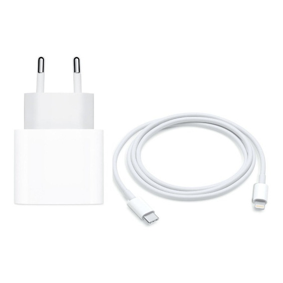 Cargador Apple 20w iPhone Carga Rápida + Usb-c A Lightning