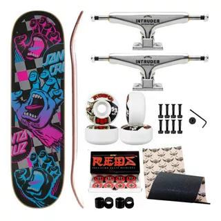 Skate Santa Cruz 8.0 Completo Truck Intruder 139 Lixa Jessup