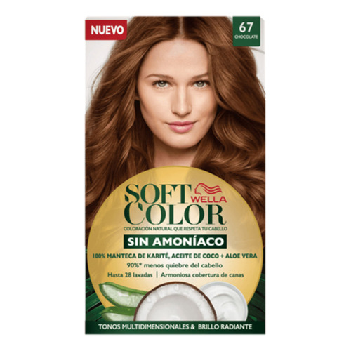 Kit Tintura Wella Professionals  Soft color Tinte de cabello tono 67 chocolate para cabello