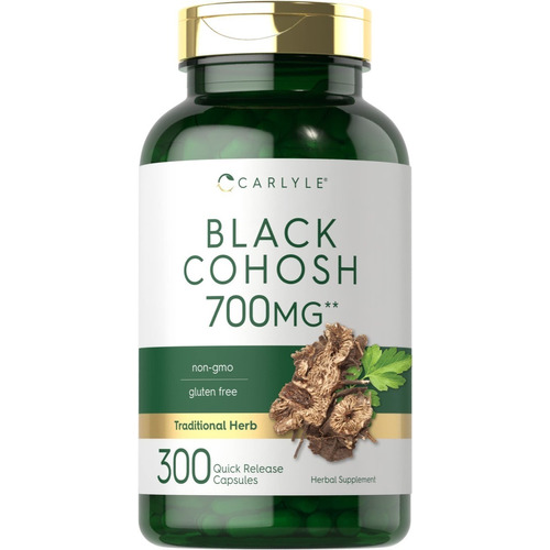 Black Cohosh Negro Premium 300 Caps Menopausia Sofocos 540mg Sabor Sin sabor