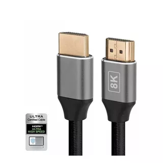 Cable Hdmi 2.1 4k 8k 1mt Certificado Hdr 48gbps Earc 10k Uhd