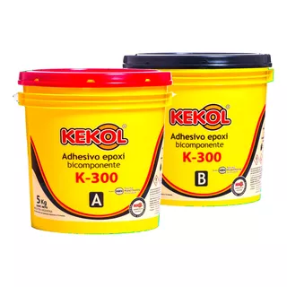 Adhesivo Epoxi Bicomponente Kekol Piso Madera K-300 10kg Color Marrón