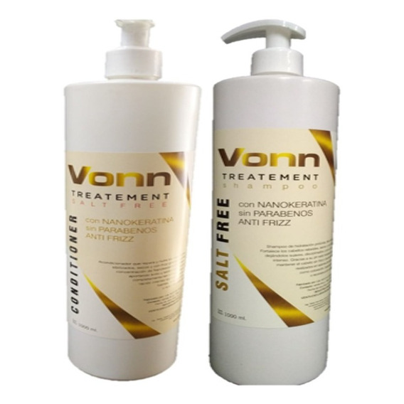 Kit Shamp. Y Acond Vonn Treatment S/sal Ni Parabenos X 1 Lt.