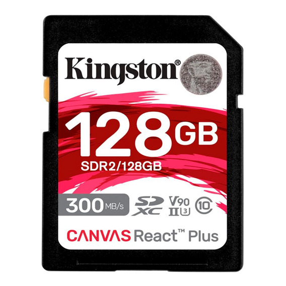 Memoria Sd Kingston Canvas React Plus 128gb Uhs-ii U3 V90 300MB/s