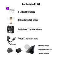 Kit Led P/ Armadilha De Mosquito Led+resistor+fonte+conector