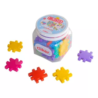 Juego Didáctico Bloko 24 Fichas De Encastre Colores + Envase Color Gran Cantidad De Colores