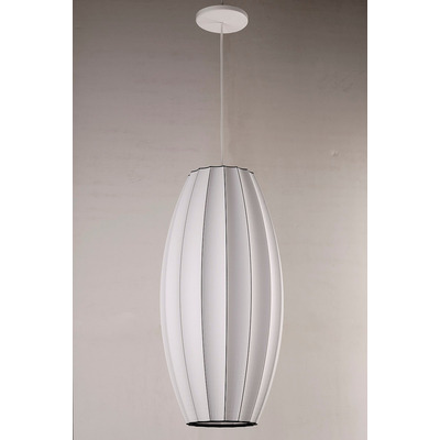 Lámpara Colgante Frank 50cm Blanco Y Negro Luz Desing