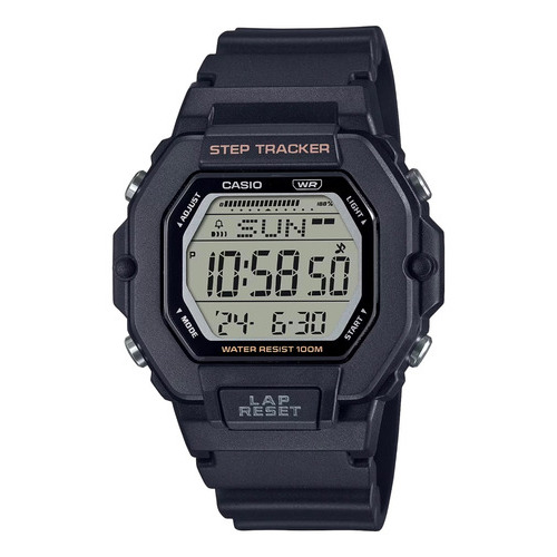 Reloj Casio Digital Step Tracker Parahombre Lws-2200h-1av Ts Color de la correa Negro Color del bisel Negro