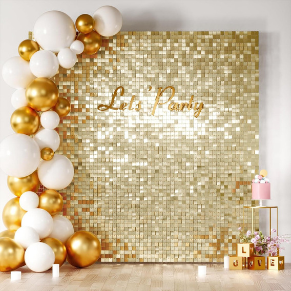 30pz Paneles Decorativos Glitter Wall Party Lentes30x30cm4d