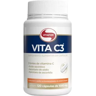 Vita C3 1000mg - Vitafor 120caps Original C/ Nf