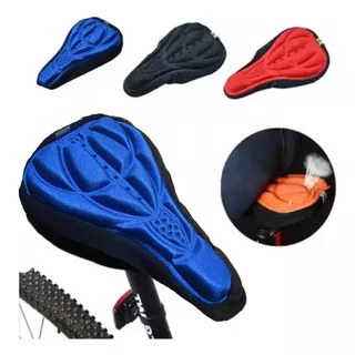 Cubre Asiento Para Bicicleta Gel Acolchonado Alta Calidad Color Azul