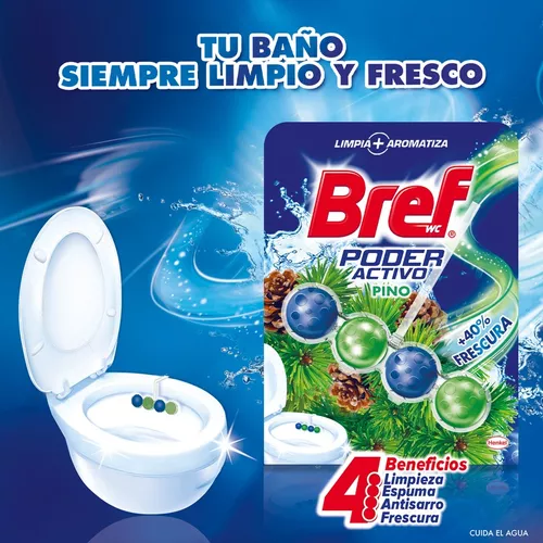 Canastilla Para Baño Bref Wc Poder Activo Pino 50gr