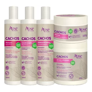 Kit Sos Cachos Shampoo, Condicionador, Gelatina E Outros