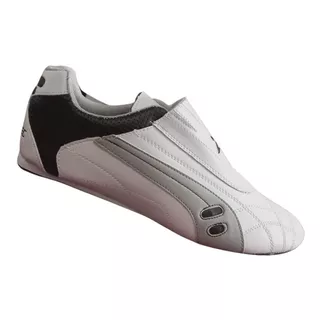 Tenis Protec Taekwondo Karate Venenos Gris Con Blanco