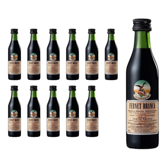 Fernet Branca Miniatura X 50cc Pack Por 12 Botellas (full)