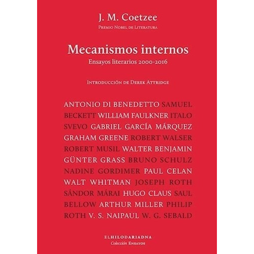 Mecanismos Internos - Coetzee, John Maxwell, De Coetzee, John Maxwell. Editorial El Hilo De Ariadna En Español