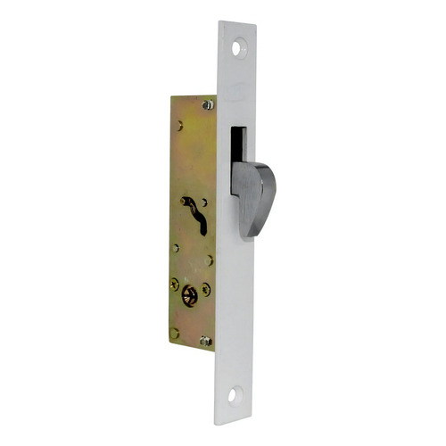 Cerradura De Gancho Puerta Aluminio Corrediza Llave Tetra Color Blanco