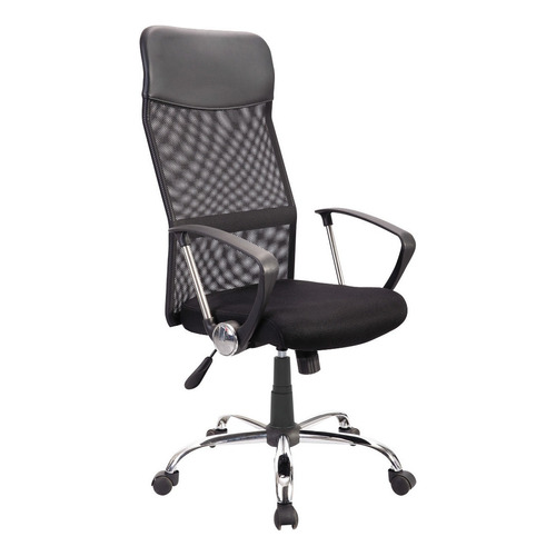 Silla de escritorio ADS Everest CB gamer ergonómica  negra con tapizado de mesh