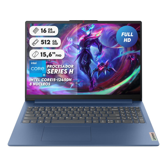 Portátil Lenovo Intel I5 12450h 16gb 512gb Ideapad Slim3 Fhd