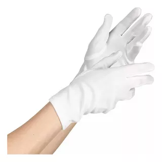 Guantes Blancos Cortos Talla Única Adulto