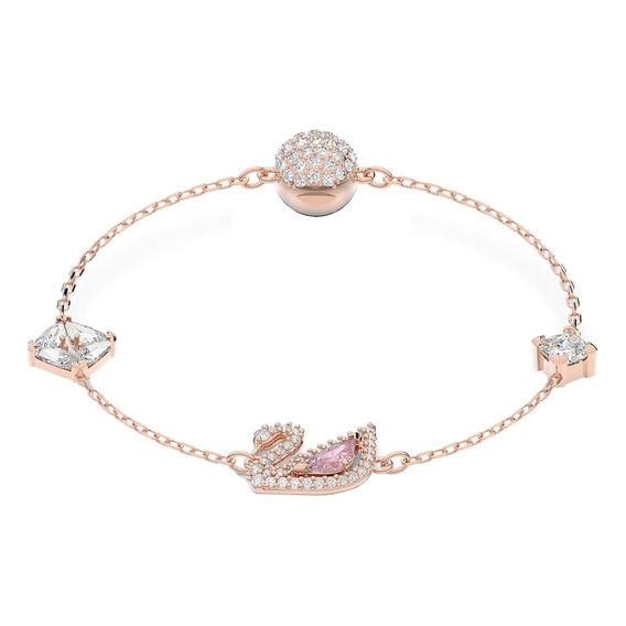 Pulsera De Cisne Rosa De La Serie Swarovski Dazzling Swan