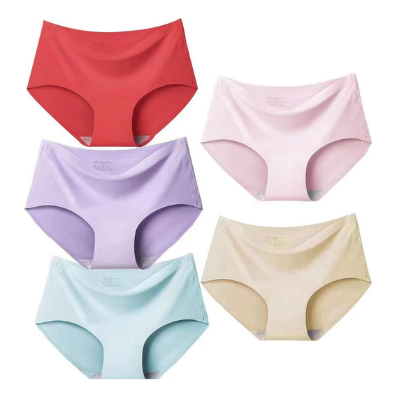 Pantaletas Confort De Sin Costura Para Mujer, 5piezas