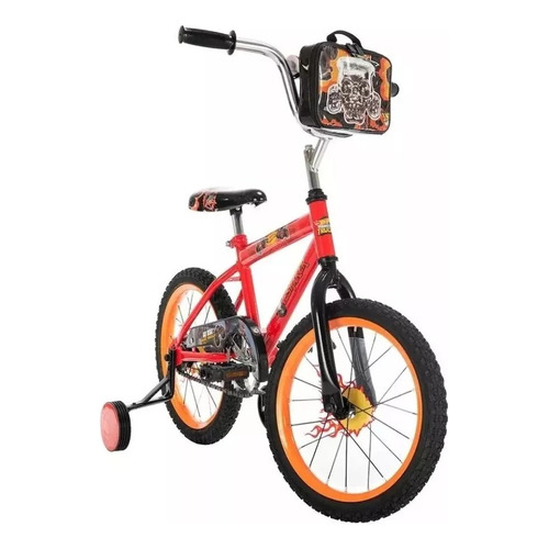 Bicicleta Infantil Huffy Hot Wheels R-16 Rojo Con Rueditas Tamaño Del Cuadro 16