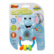 Chocalho C/ Som E Luz Para Bebê - Elefante - Zoop Toys
