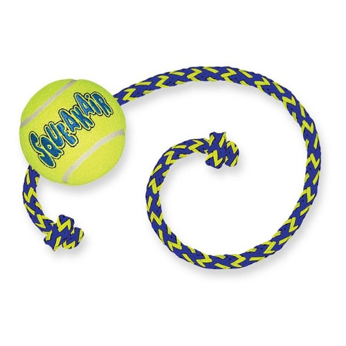 Juguete Para Perro Kong Pelota De Tenis Con Cuerda 6 Cm Color Amarillo