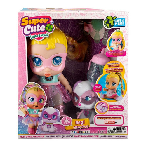 Muñeca Super Cute Regi Glitzy Cool Y Su Mascota Sc014