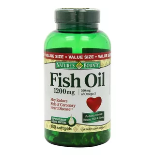 Omega 3 Fish Oil 1200mg 180 Capsulas Softgel Importado Usa