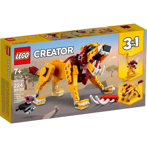 Lego Bloques Creator Animales Salvajes 3 En 1 31112 Cantidad De Piezas 224