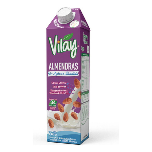 Bebida De Almendra Vilay Sin Azúcar 1 L