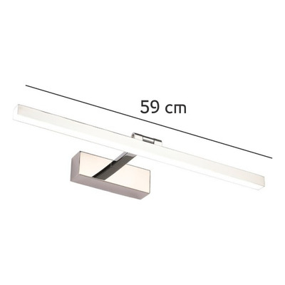 Aplique Pared Cuadro Baños Led 9w Cromo Deco Moderno Mks