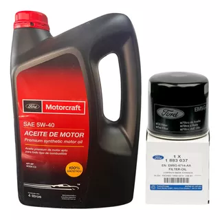 Kit Aceite Sintético Motorcraft 5w40 + Filtro Aceite Ford 