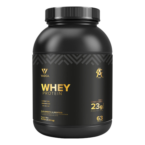 Suplemento Polvo Yaoca Whey Protein Con Creatina Y Mg 4.5 Lb Sabor Chocolate