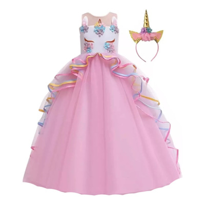 Disfraz De Unicornio Vestido De Princesa Fiesta Cosplay Niña