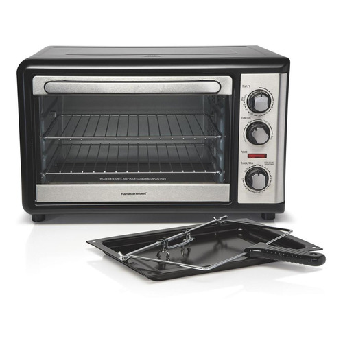 Horno de mesa eléctrico Hamilton Beach 31108 negro 120V