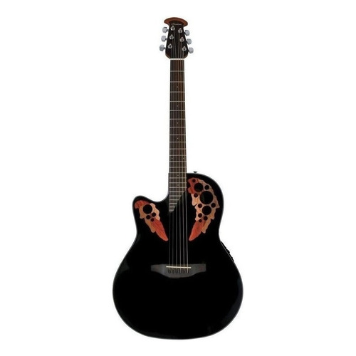 Guitarra acústica Ovation Celebrity Elite CE44L-5 para zurdos mid depth black ovangkol satin