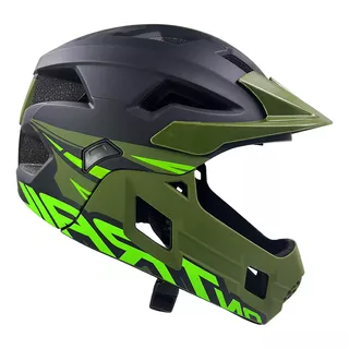 Casco Para Niños Ontrail Racer Negro Verde Talla S Bicicross Bmx