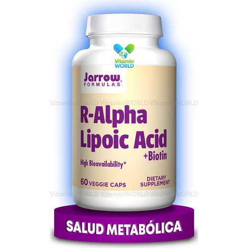 Jarrow Formulas R-acido Alfa Lipoico + Biotina 60 Caps Vegan Sabor Sin Sabor